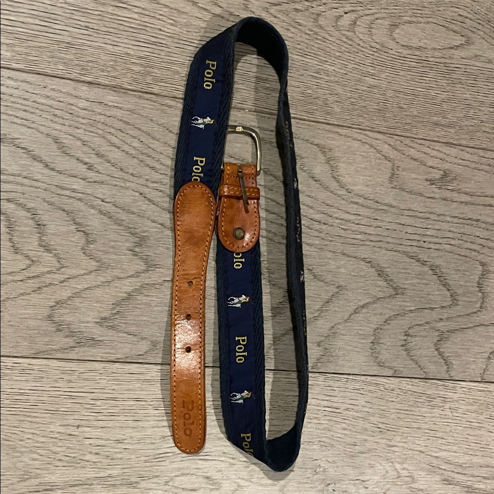 Polo by Ralph Lauren Men's Blue and Tan Belt